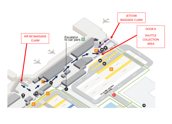 Auckland Airport Shuttle Domestic Pickup 
